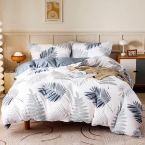 Botanical Leaf Print Duvet Cover Set