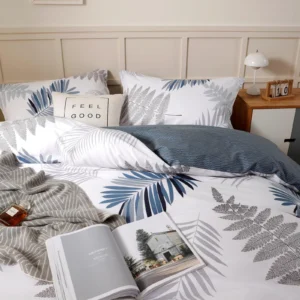 Botanical Leaf Print Duvet Cover Set