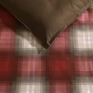 Full/Queen Comforter Set with Color-Block Plaid