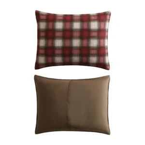 Full/Queen Comforter Set with Color-Block Plaid