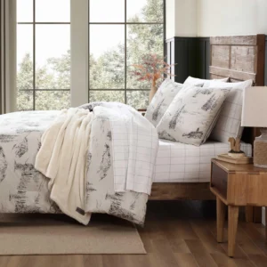 Full/Queen Forest & Mountain Cabin Comforter Set