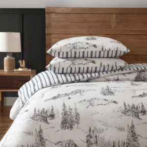 Full/Queen Forest & Mountain Cabin Comforter Set