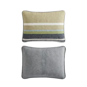 Full/Queen Multicolored Striped Quilt Set