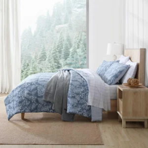 Full/Queen Reversible Fern Garden Comforter Set