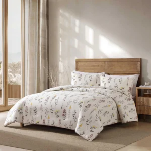 Full/Queen Wildflower Pattern Comforter Set