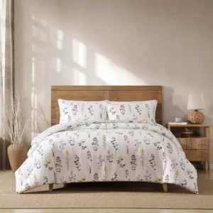 Full/Queen Wildflower Pattern Comforter Set