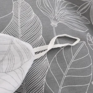Monochrome Forest Leaf Duvet Cover Set
