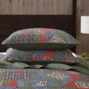 Reversible Quilt Sets with Geometric Patchwork Full/Queen