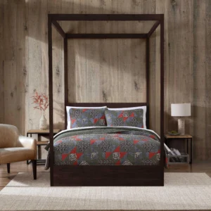 Reversible Quilt Sets with Geometric Patchwork Full/Queen